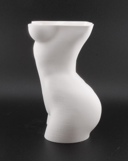 Female Torso Body Planter – 3D Printed Nude Woman Plant Pot | Erotic Modern Decor in Black or White
