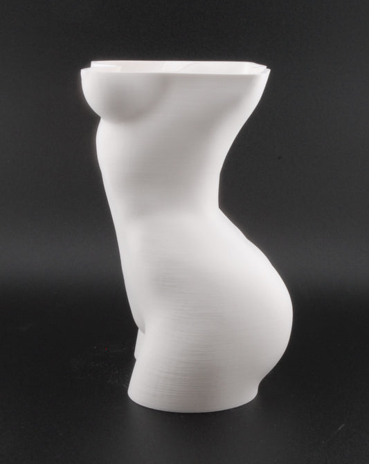 Female Torso Body Planter – 3D Printed Nude Woman Plant Pot | Erotic Modern Decor in Black or White