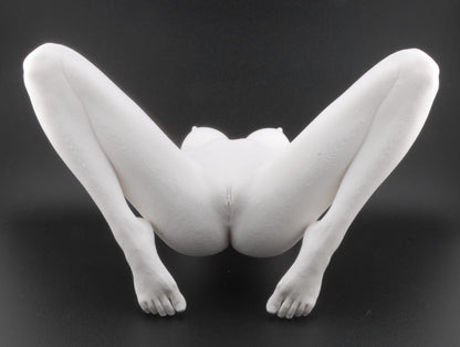 Erotic Female Body Planter – 3D Printed Nude Woman with Legs Spread Pose | Adult Novelty Plant Pot (6") in Black or White