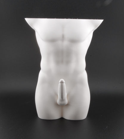 Hung & Planted Male Torso Planter – Naughty 3D Printed Adult Novelty Pot with Explicit Detail