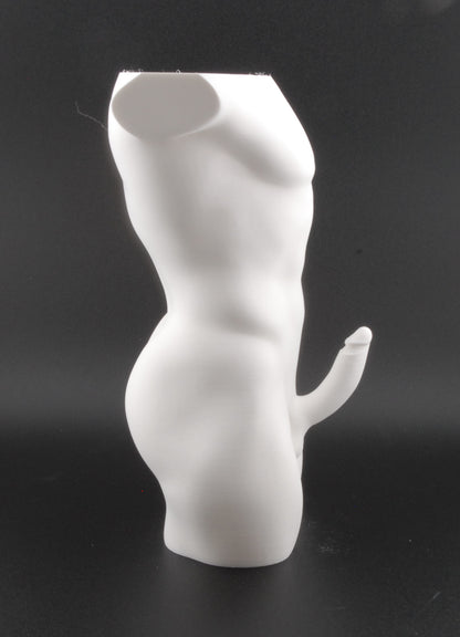 Hung & Planted Male Torso Planter – Naughty 3D Printed Adult Novelty Pot with Explicit Detail
