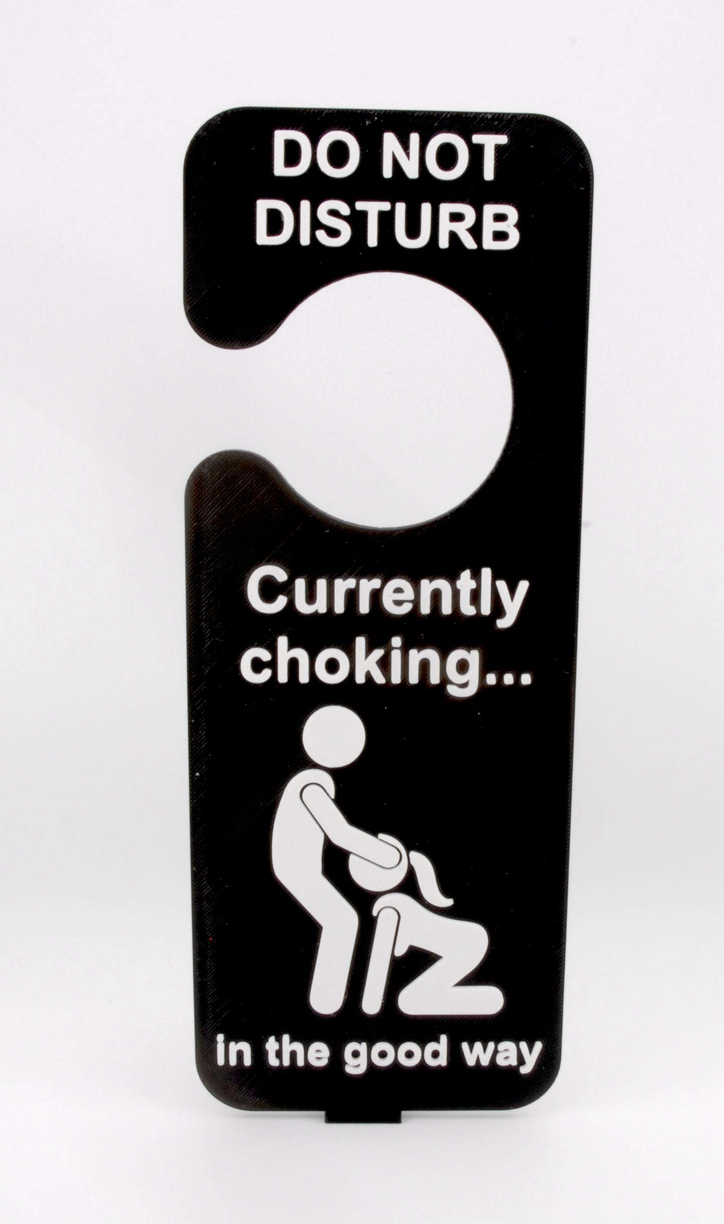 Do Not Disturb Door Hanger – Naughty “Currently Choking” Funny Adult Sign | Risqué Gag Gift