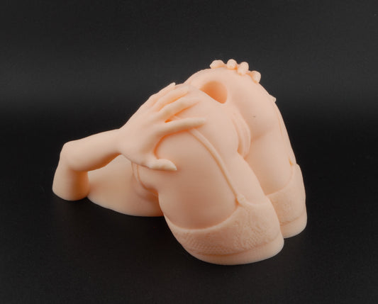 Lingerie Lover Pen Holder – Erotic Desk Décor | Adult Novelty Office Gift | Sexy Gag Pen Stand with Stockings | Naughty 3D Printed Art