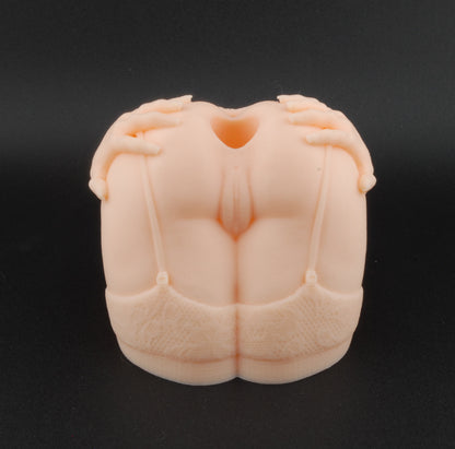 Lingerie Lover Pen Holder – Erotic Desk Décor | Adult Novelty Office Gift | Sexy Gag Pen Stand with Stockings | Naughty 3D Printed Art