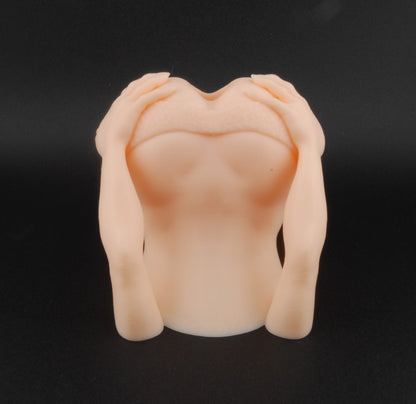 Lingerie Lover Pen Holder – Erotic Desk Décor | Adult Novelty Office Gift | Sexy Gag Pen Stand with Stockings | Naughty 3D Printed Art