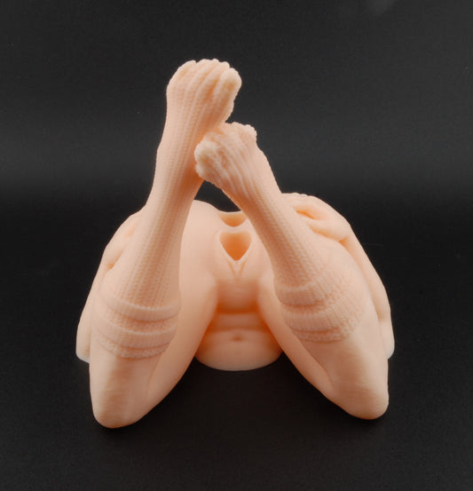 Knee-High Tease Pen Holder – Double Penetration Edition | Erotic Desk Décor | Adult Gag Gift | Sexy Stocking Pen Stand | 3D Printed Humor