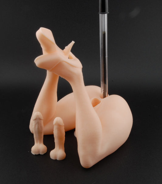 High Heels Pen Holder – Double Penetration Edition | Erotic Desk Décor | Naughty Gag Gift | Sexy Pen Stand | 3D Printed Adult Humor