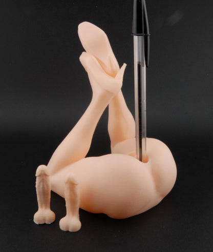 High Heels Pen Holder – Double Penetration Edition | Erotic Desk Décor | Naughty Gag Gift | Sexy Pen Stand | 3D Printed Adult Humor