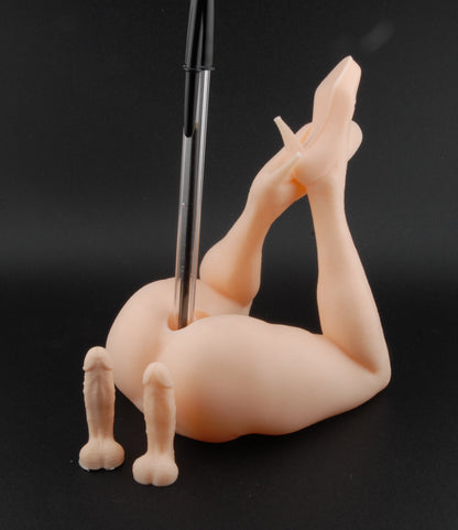 High Heels Pen Holder – Double Penetration Edition | Erotic Desk Décor | Naughty Gag Gift | Sexy Pen Stand | 3D Printed Adult Humor