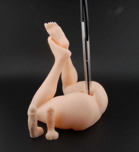 Double Trouble Pen Holder – Classic Edition | Erotic Desk Décor | Adult Gag Gift | Naughty Pen Stand | 3D Printed Sexy Humor