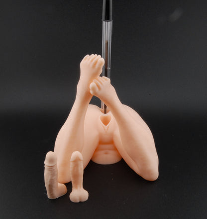 Double Trouble Pen Holder – Classic Edition | Erotic Desk Décor | Adult Gag Gift | Naughty Pen Stand | 3D Printed Sexy Humor