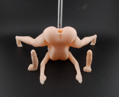 Spread & Ready Pen Holder – Double Penetration Edition | Erotic Desk Décor | Naughty Adult Gift | 3D Printed Sexy Pen Stand | Gag Gift for Him or Her