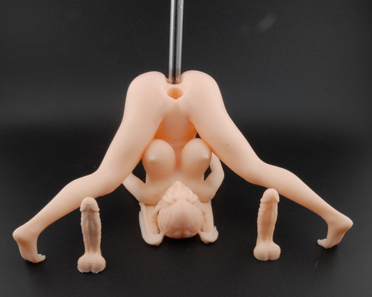 Spread & Ready Pen Holder – Double Penetration Edition | Erotic Desk Décor | Naughty Adult Gift | 3D Printed Sexy Pen Stand | Gag Gift for Him or Her