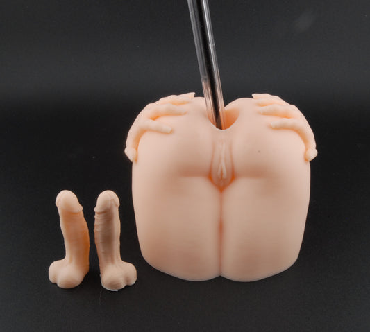 Naughty Assistant Pen Holder – Adult Novelty Desk Décor | Risqué Office Gift | Sexy Gag Pen Holder with Hands | Funny Erotic Pen Stand