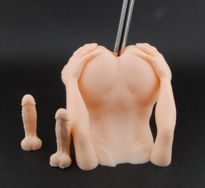 Naughty Assistant Pen Holder – Adult Novelty Desk Décor | Risqué Office Gift | Sexy Gag Pen Holder with Hands | Funny Erotic Pen Stand