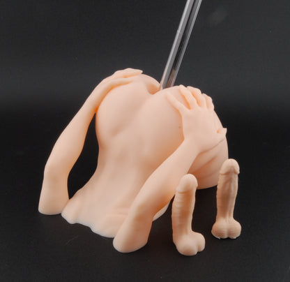 Naughty Assistant Pen Holder – Adult Novelty Desk Décor | Risqué Office Gift | Sexy Gag Pen Holder with Hands | Funny Erotic Pen Stand