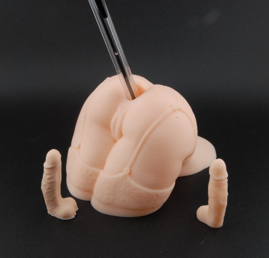 Lust Lace Pen Holder – Erotic Desk Décor | Adult Humor Gift | Naughty Lingerie Pen Stand | Sexy Office Novelty | 3D Printed Gag Gift