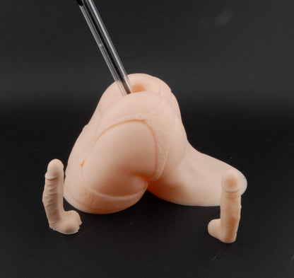 Lust Lace Pen Holder – Erotic Desk Décor | Adult Humor Gift | Naughty Lingerie Pen Stand | Sexy Office Novelty | 3D Printed Gag Gift