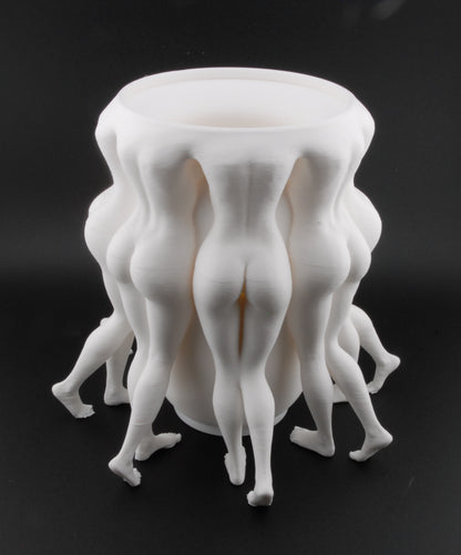 Legs for Days Planter – Erotic Body Vase | Funny Adult Home Décor | 3D Printed Naughty Planter in Black or White