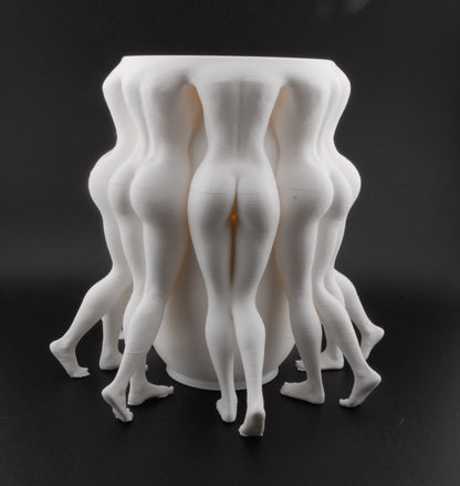 Legs for Days Planter – Erotic Body Vase | Funny Adult Home Décor | 3D Printed Naughty Planter in Black or White