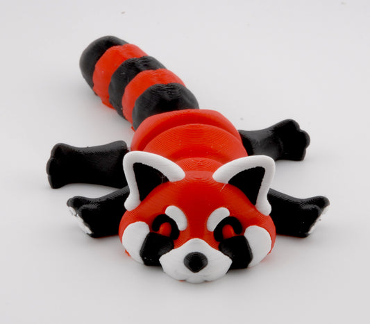 Ruby the Red Panda – 3D Printed Articulated Trash Animal | Cute Red Panda Figure | Fusion Layer 3D Woodland Collection (2 Sizes + Base Options)