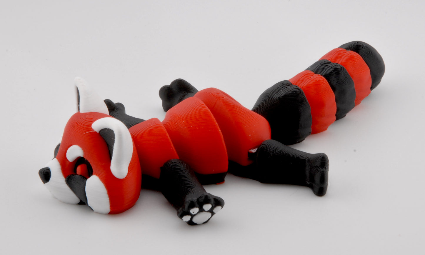 Ruby the Red Panda – 3D Printed Articulated Trash Animal | Cute Red Panda Figure | Fusion Layer 3D Woodland Collection (2 Sizes + Base Options)