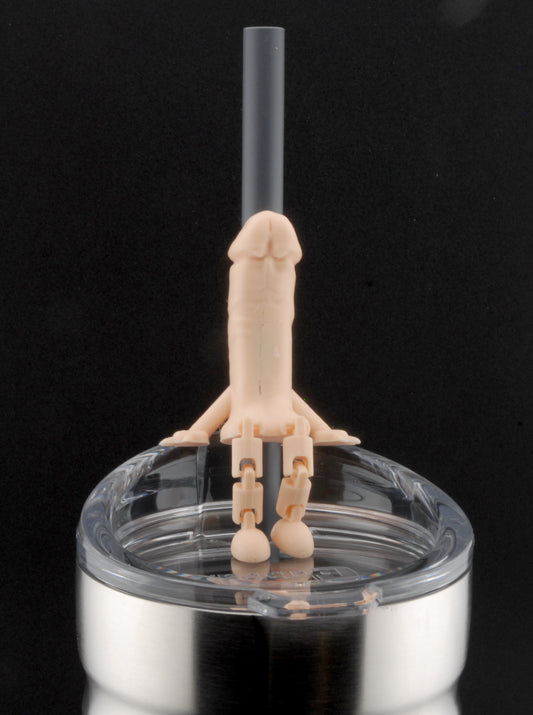 Naughty Sipper Straw Buddy – Funny Adult Drink Topper | 3D Printed Naughty Tumbler Charm | Bachelor & Bachelorette Party Gift