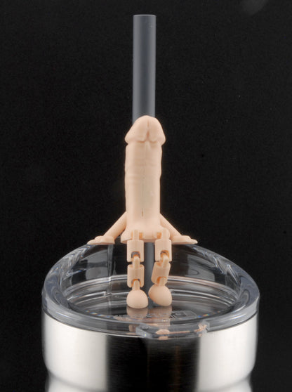 Naughty Sipper Straw Buddy – Funny Adult Drink Topper | 3D Printed Naughty Tumbler Charm | Bachelor & Bachelorette Party Gift