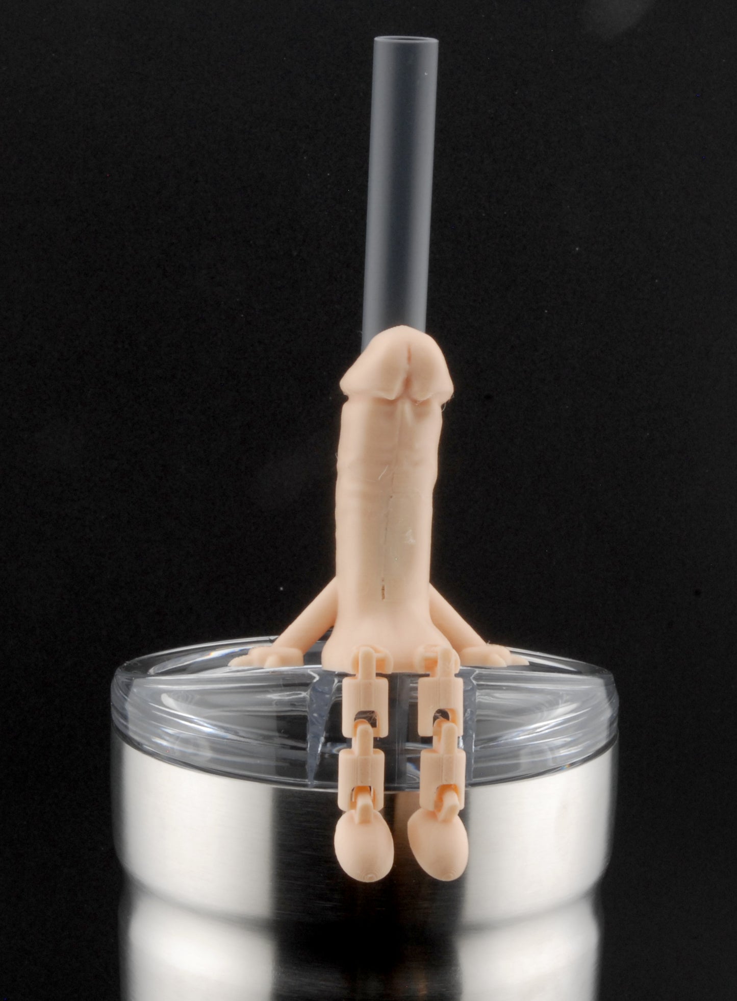 Naughty Sipper Straw Buddy – Funny Adult Drink Topper | 3D Printed Naughty Tumbler Charm | Bachelor & Bachelorette Party Gift