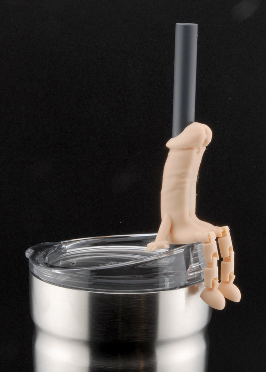Naughty Sipper Straw Buddy – Funny Adult Drink Topper | 3D Printed Naughty Tumbler Charm | Bachelor & Bachelorette Party Gift