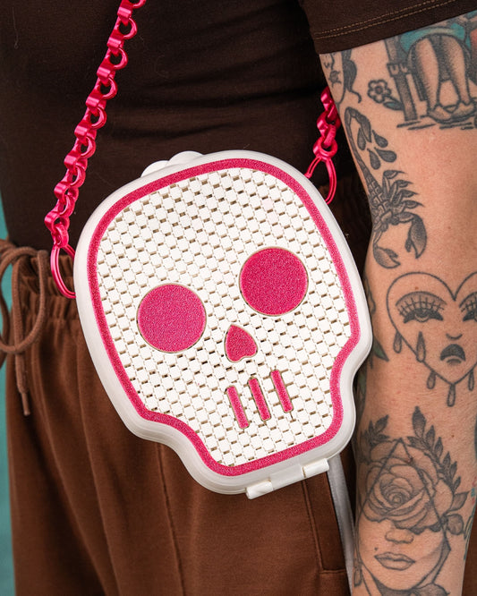 The Calavera Purse – Skull Mesh 3D Printed Crossbody Bag | Gothic Skull Purse with Custom Strap Length