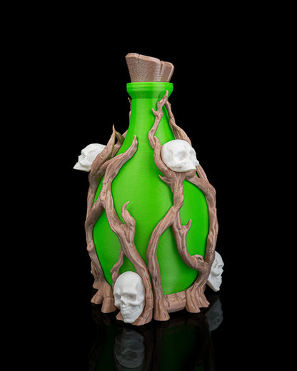Deadly Sip Table Lamp – Halloween Skull & Potion Bottle Light | Spooky Gothic Home Decor (22 cm)