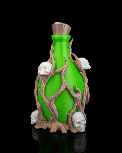 Deadly Sip Table Lamp – Halloween Skull & Potion Bottle Light | Spooky Gothic Home Decor (22 cm)