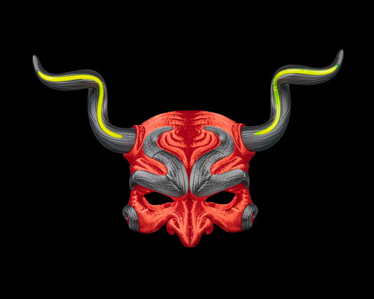Devilight Demon Mask – Masquerade Macabre Collection | 3D Printed Halloween Cosplay Mask & Gothic Wall Decor