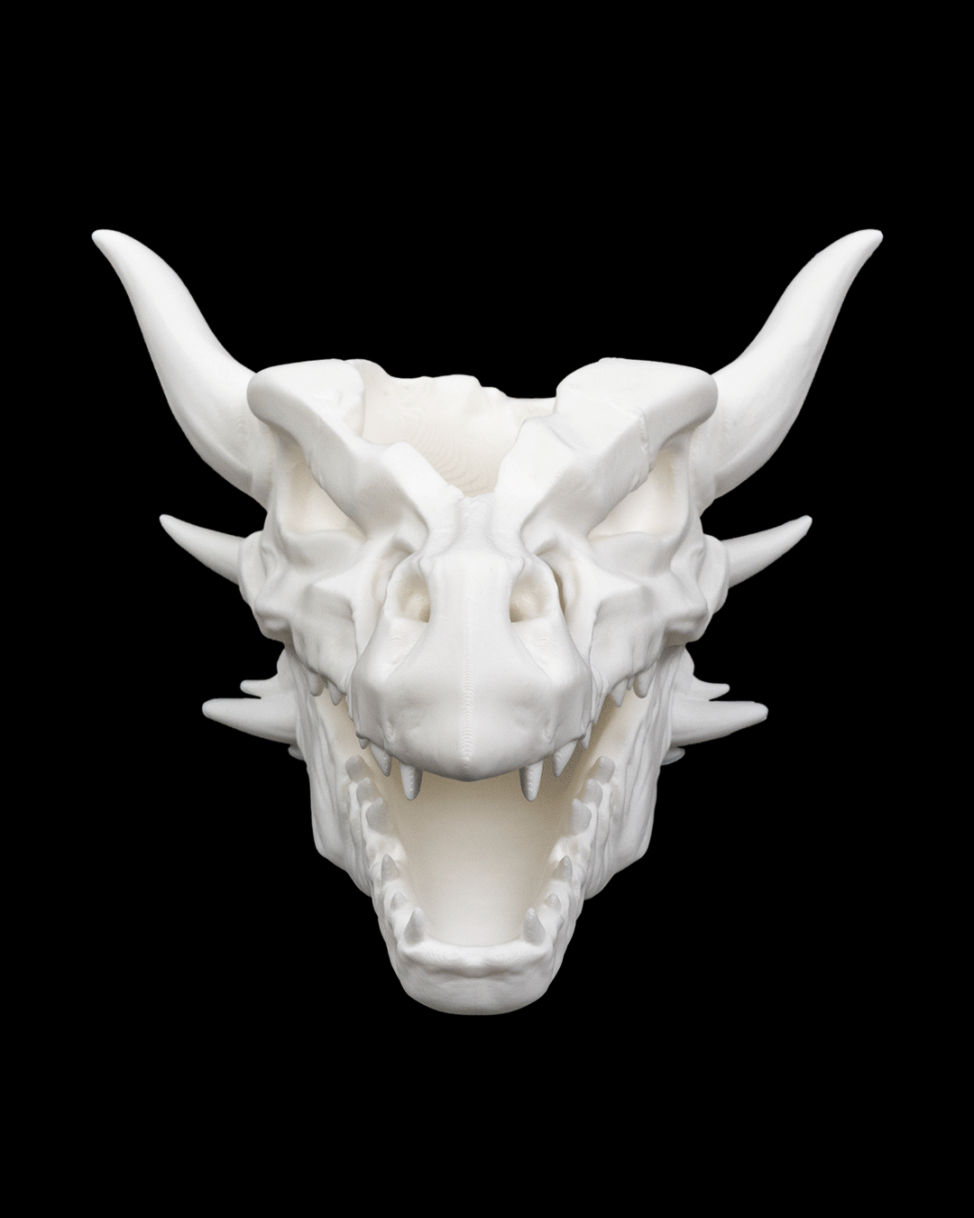 Drip & Decay Dragon Skull Wall Planter – Gothic Fantasy Hanging Pot | 3D Printed Skull Wall Décor (2 Sizes)