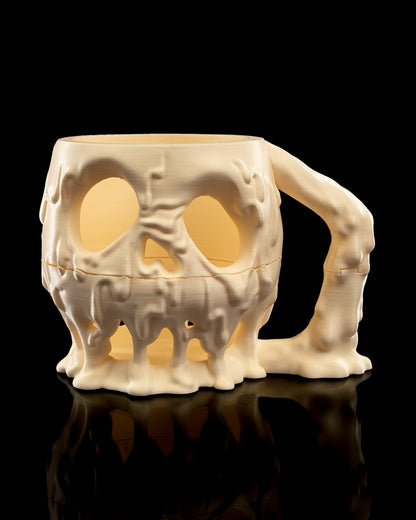 Skull Mug Holder – Creepy Dripping Skull Cup | Gothic Halloween Drinkware | 3D Printed Horror Coffee Mug Holder