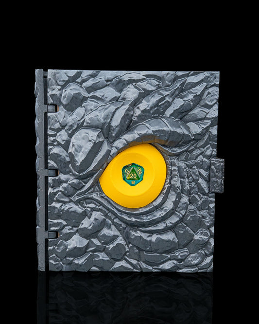 Eye of Stone Dice Box RPG Dice Storage Book with Tray