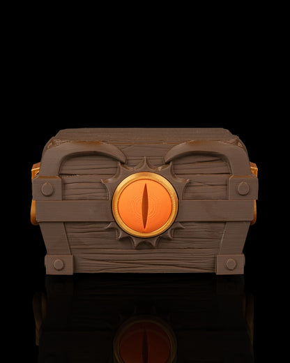Eyekeep Chest Fantasy Treasure Card Deck Box with Watchful Eye