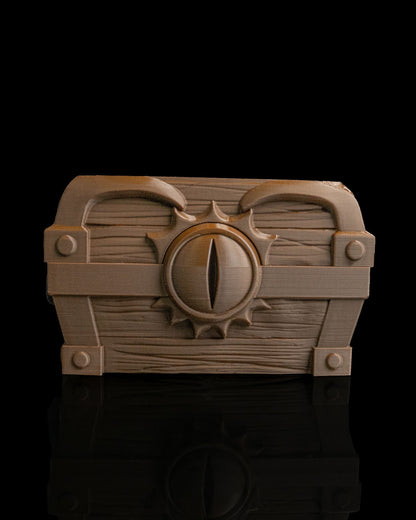 Eyekeep Chest Fantasy Treasure Card Deck Box with Watchful Eye