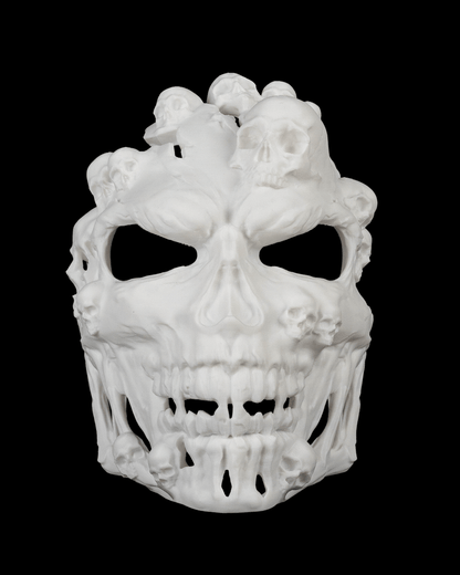 Face the Grave Skull Mask – Horror Halloween Cosplay Mask | 3D Printed Skull-Layered Undead Mask | Small, Medium, Large Sizes