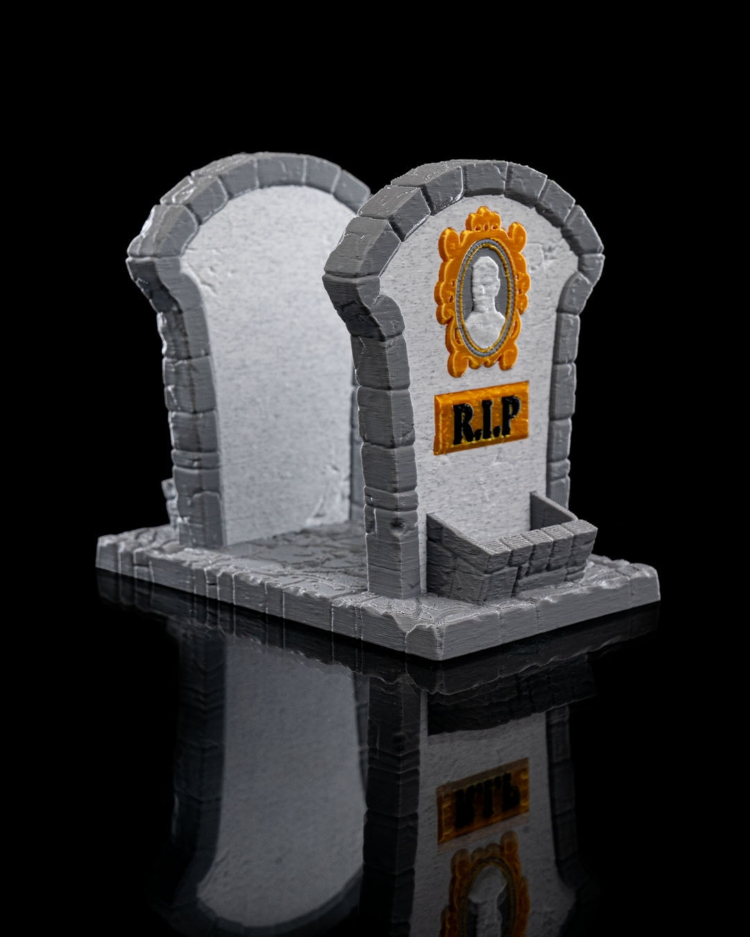 Tombstone Napkin Holders – 3 Styles Gothic Halloween Table Decor | Creepy Gravestone Napkin Stand | 3D Printed Haunted House Party Props
