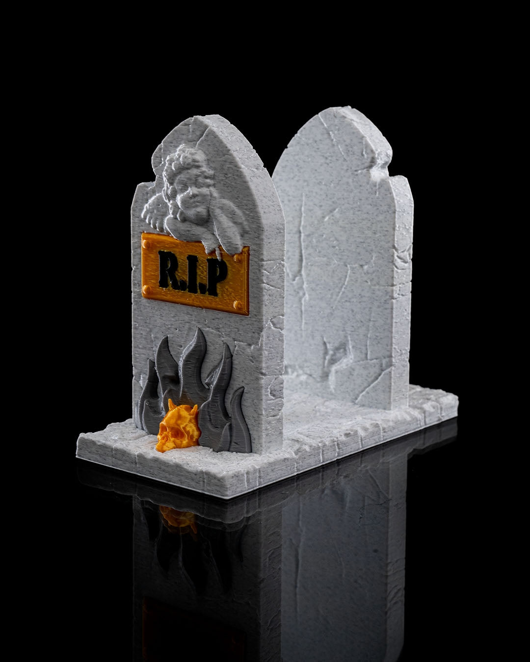 Tombstone Napkin Holders – 3 Styles Gothic Halloween Table Decor | Creepy Gravestone Napkin Stand | 3D Printed Haunted House Party Props
