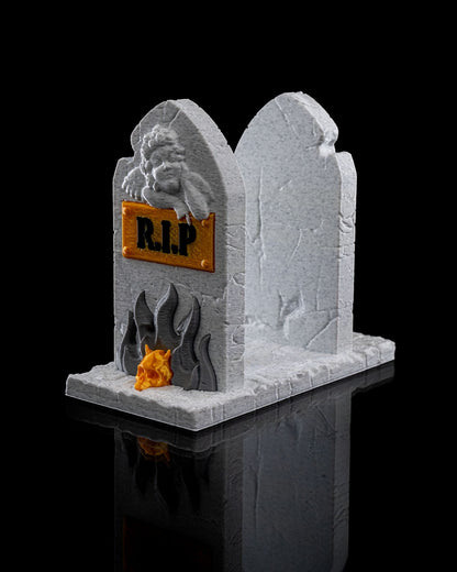 Tombstone Napkin Holders – 3 Styles Gothic Halloween Table Decor | Creepy Gravestone Napkin Stand | 3D Printed Haunted House Party Props