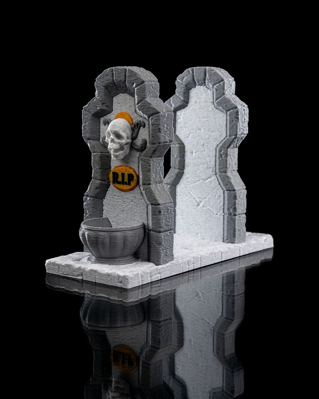 Tombstone Napkin Holders – 3 Styles Gothic Halloween Table Decor | Creepy Gravestone Napkin Stand | 3D Printed Haunted House Party Props