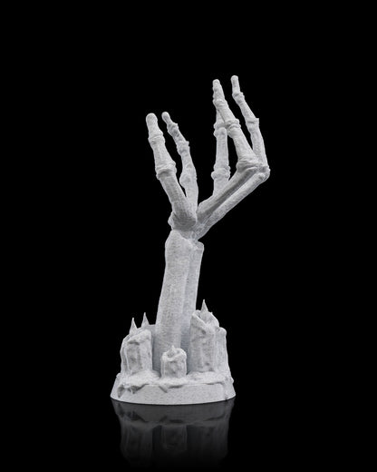 Skeleton Hand Candle Holder – Gothic Halloween Decor | Creepy Skeleton Hand with Candle Stand | 3D Printed Haunted House Prop