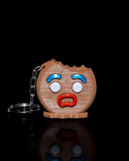 Gingerbread Panic Fidget Keychain – A Bite of Stress Relief! - Fusion Layer 3D