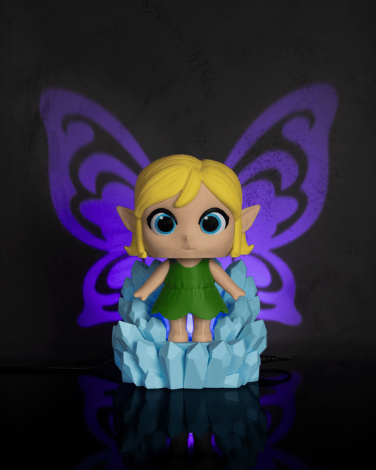 Glimmer Fairy Night Light Crystal Throne with Projected Wings