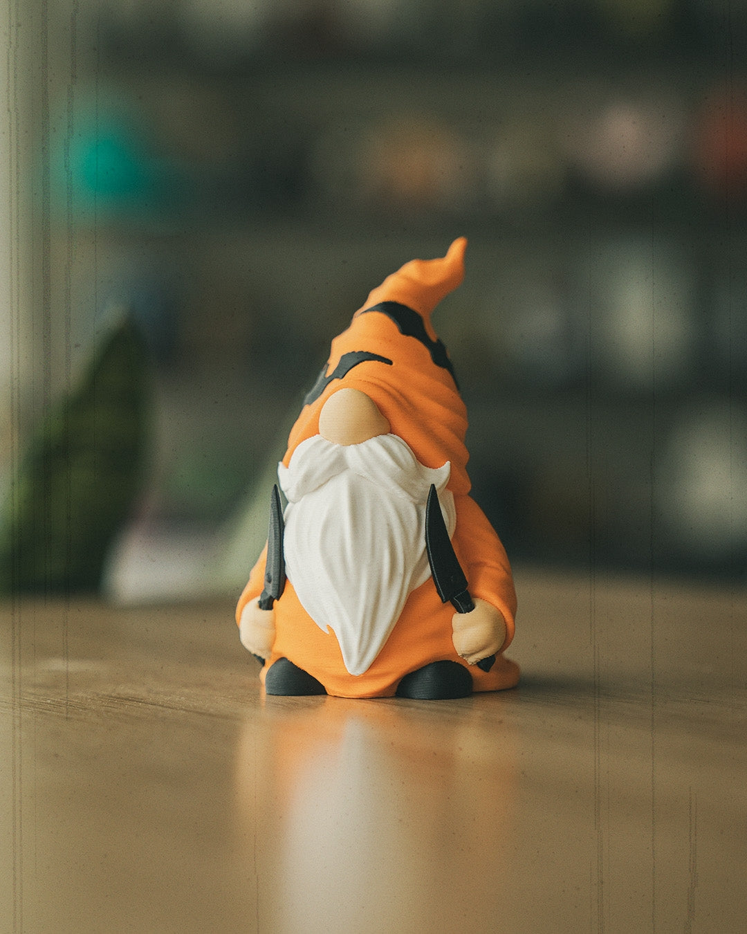 Halloween Gnome Figurines – 3 Styles Spooky Gnome Statues | Pumpkin, Witch & Bat Gnome Set | 3D Printed Halloween Decor (4 Inches)