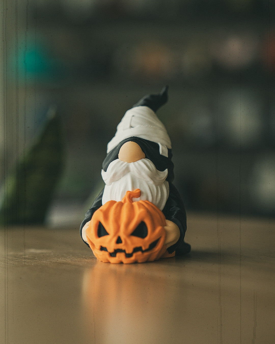 Halloween Gnome Figurines – 3 Styles Spooky Gnome Statues | Pumpkin, Witch & Bat Gnome Set | 3D Printed Halloween Decor (4 Inches)