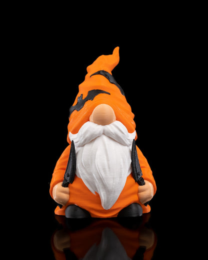 Halloween Gnome Figurines – 3 Styles Spooky Gnome Statues | Pumpkin, Witch & Bat Gnome Set | 3D Printed Halloween Decor (4 Inches)